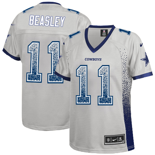 Women's Elite Cole Beasley Nike Jersey Grey - #11 Drift Fashion NFL Dallas Cowboys